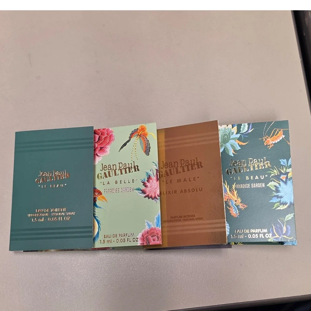 Jean Paul Gaultier 4pc Sample Le Beau La Belle Paradise Garden Le Male Elixir